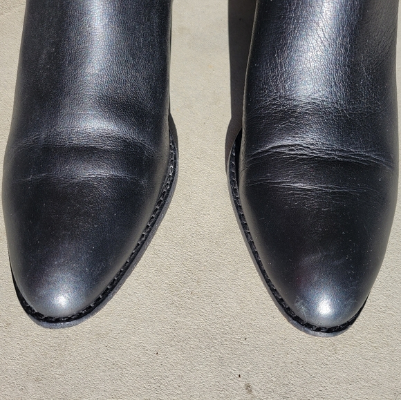 Alexander Wang Kori Bootie With Rhodium Leather Black Chelsea Ankle Cutout 37.5 - Picture 7 of 16